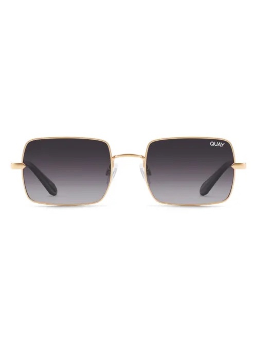 QUAY TTYL Rectangle Sunglasses in Gold / Smoke Polarized Lens - NWT